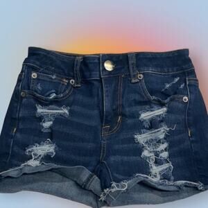 AMERICAN EAGLE Women’s 00 High Rise Blue Jean Short